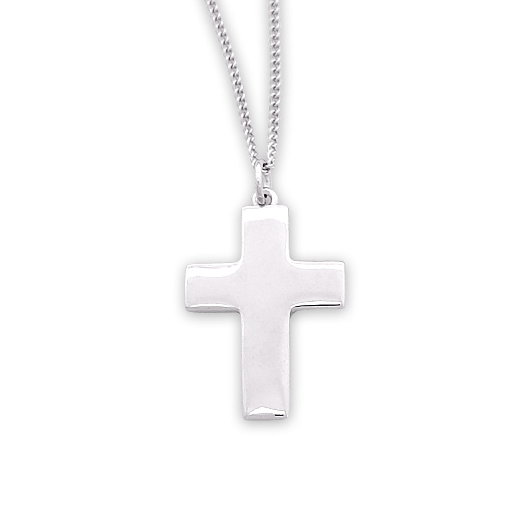 Pearl Cross Necklace - Sterling Silver