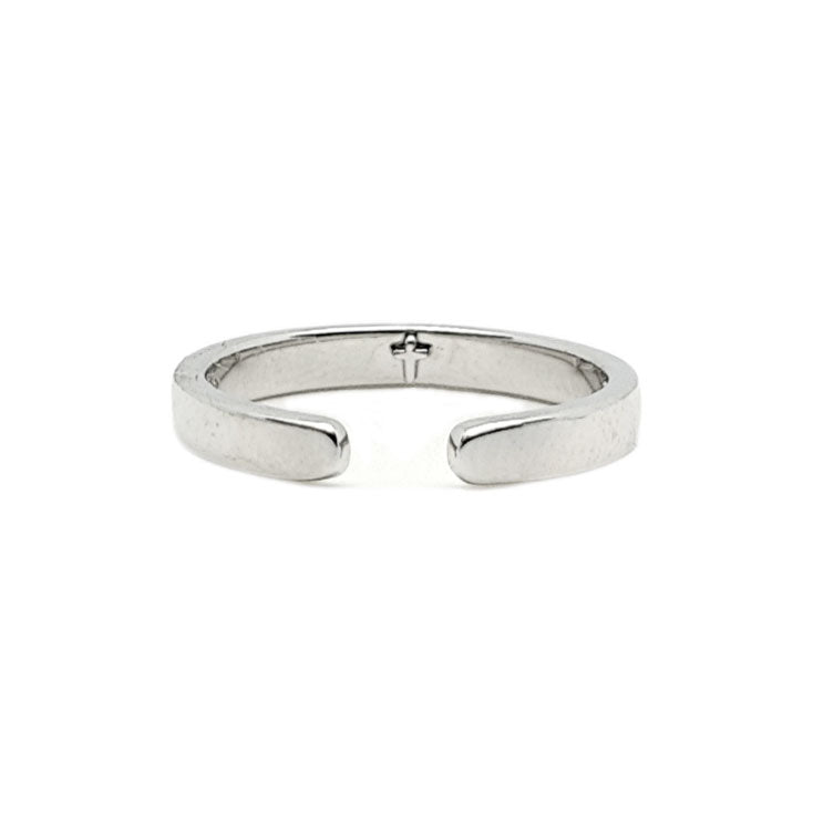 "FAITH" Imprint Sterling Silver Cross Ring